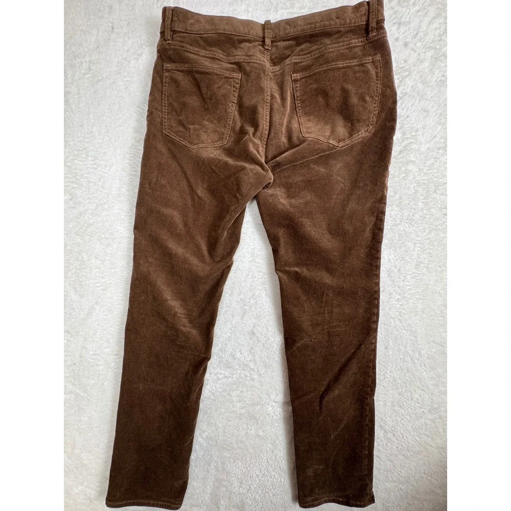 Banana Republic Travel Cord Pants Mens 36x34 Brown Corduroy Straight‎ Leg